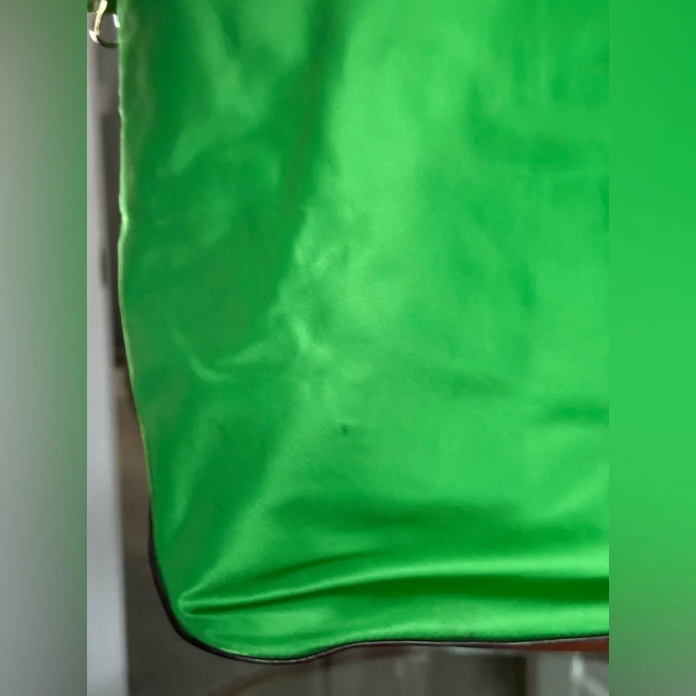 Michael Kors Green Nylon Tote | Leather Trim | Lightweight Everyday Carryall